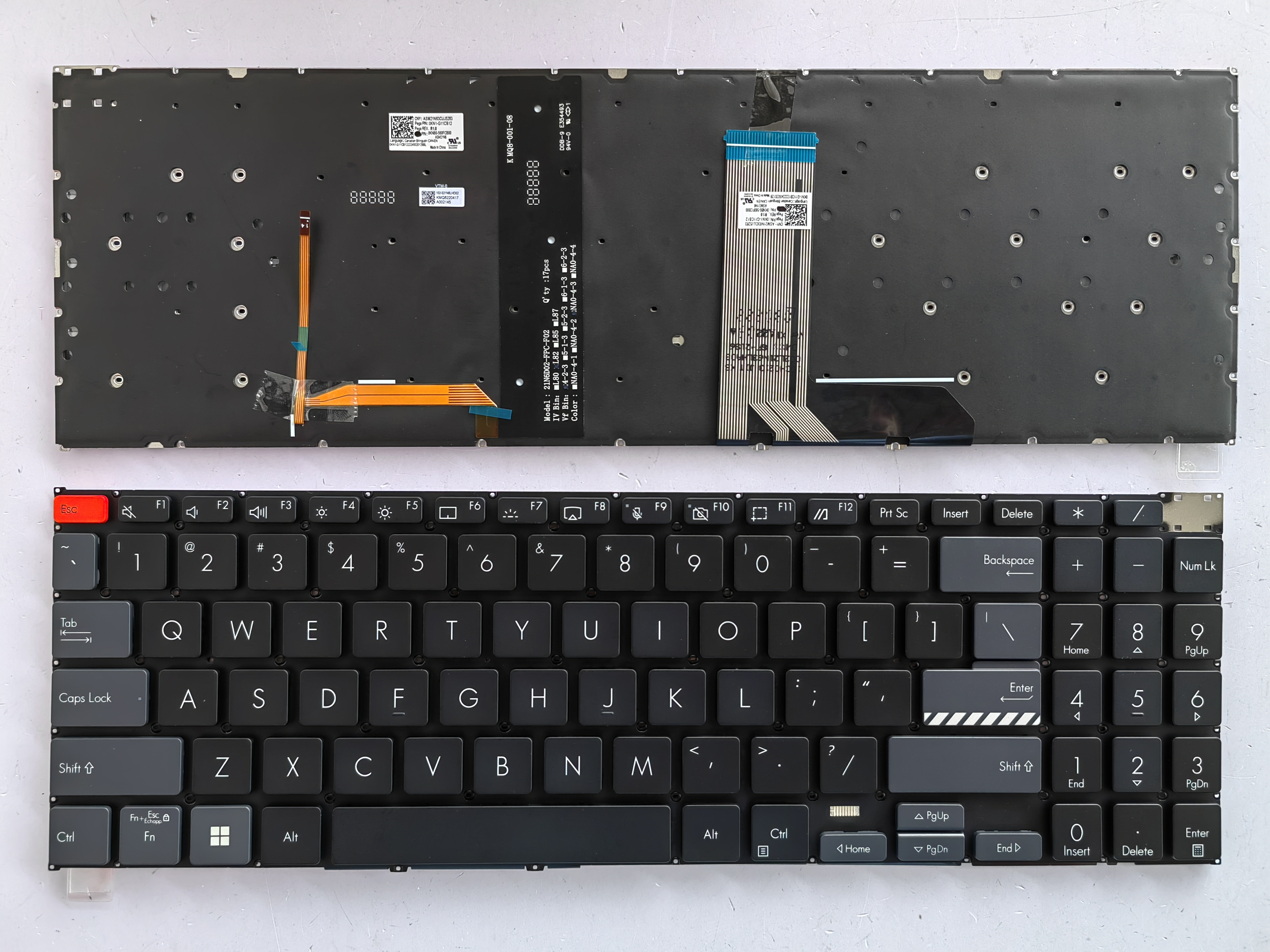 Picture of New Replacement Laptop Keyboard For ASUS M7600 BLACK Backlit (OEM) US Layout